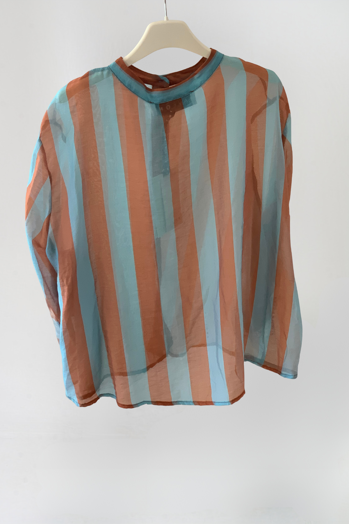Have One Bluse Streifen Hellblau/Braun