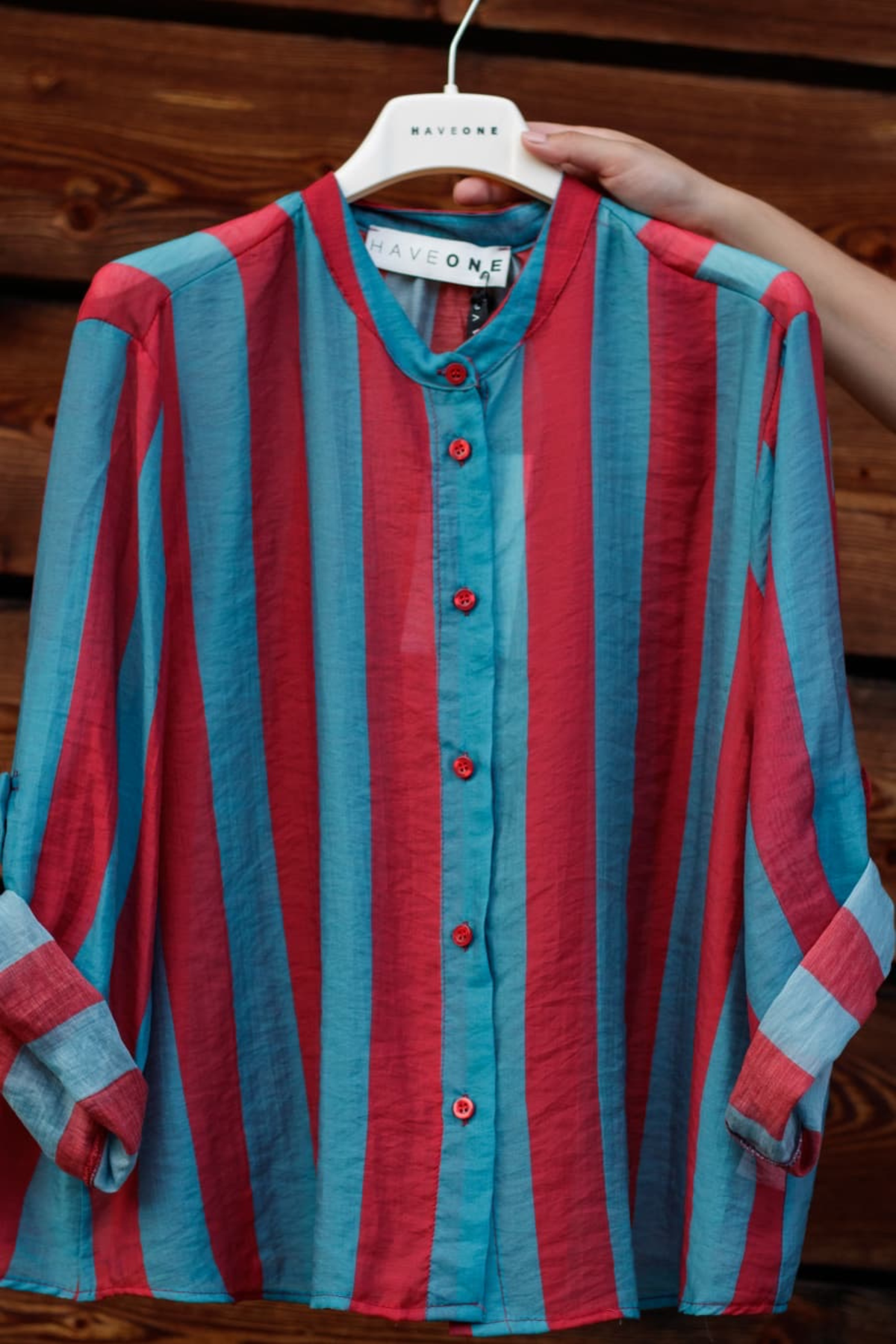 Have One Bluse Streifen Rot/Blau