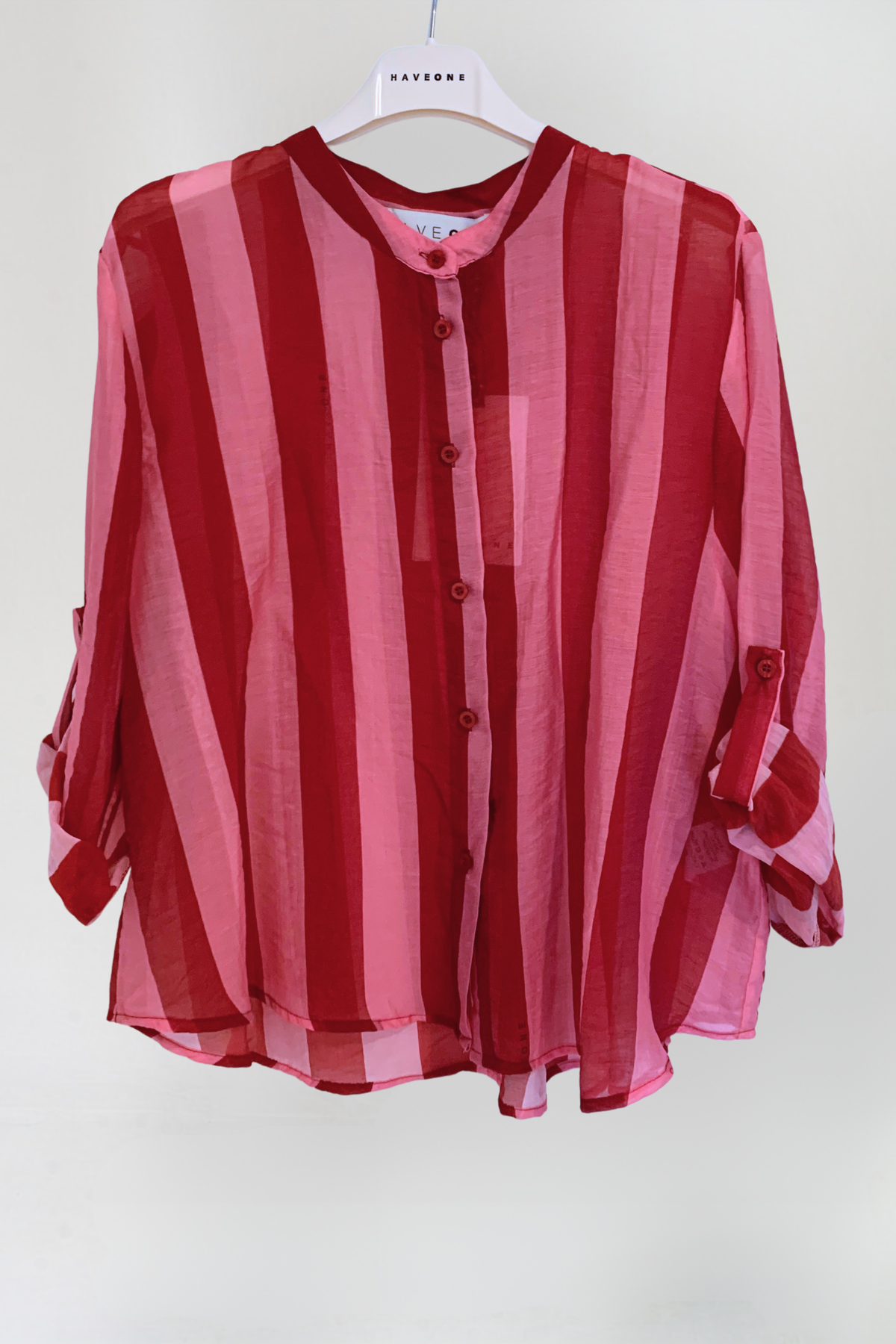Have One Bluse Streifen Rot/Rosa