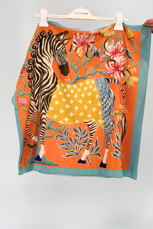 Have One Pareo Zebra Türkis/Orange, kurz