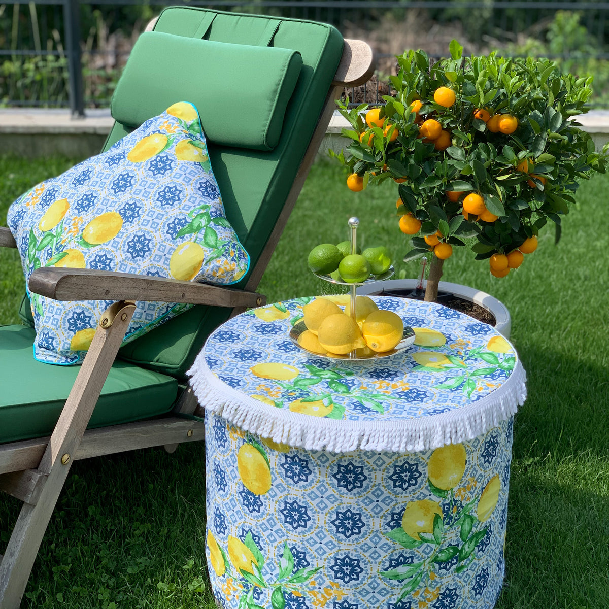 Lemon Love Set - Zierkissen & Pouf